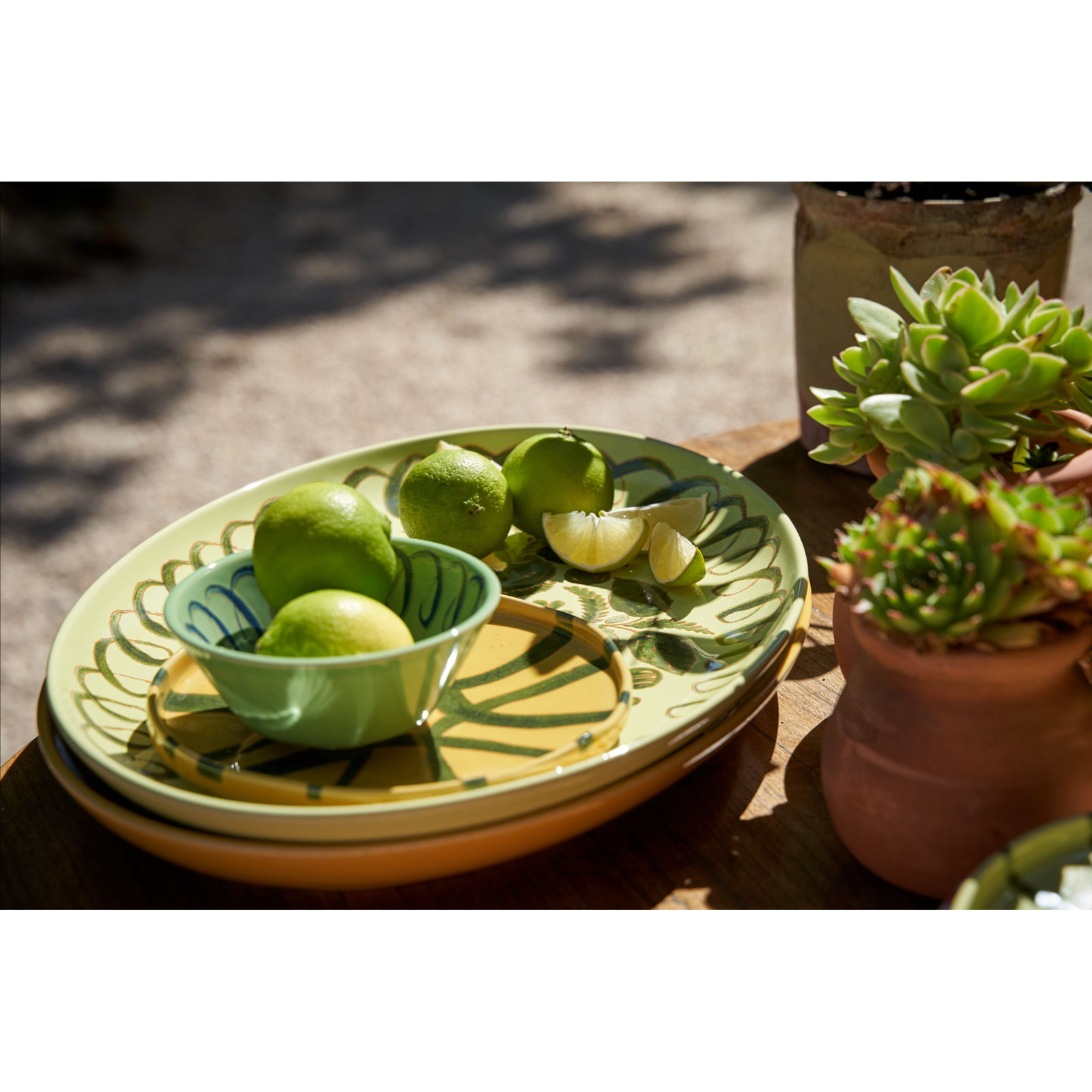 Oval Serving Tray, Lime