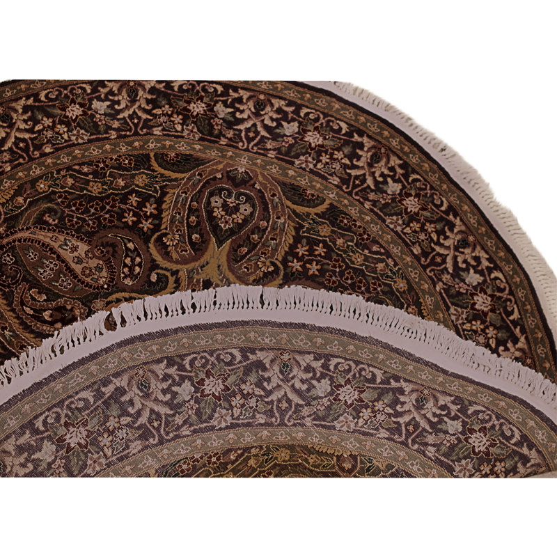 High-Quality Hand-Knotted Aubergine Area Rug
