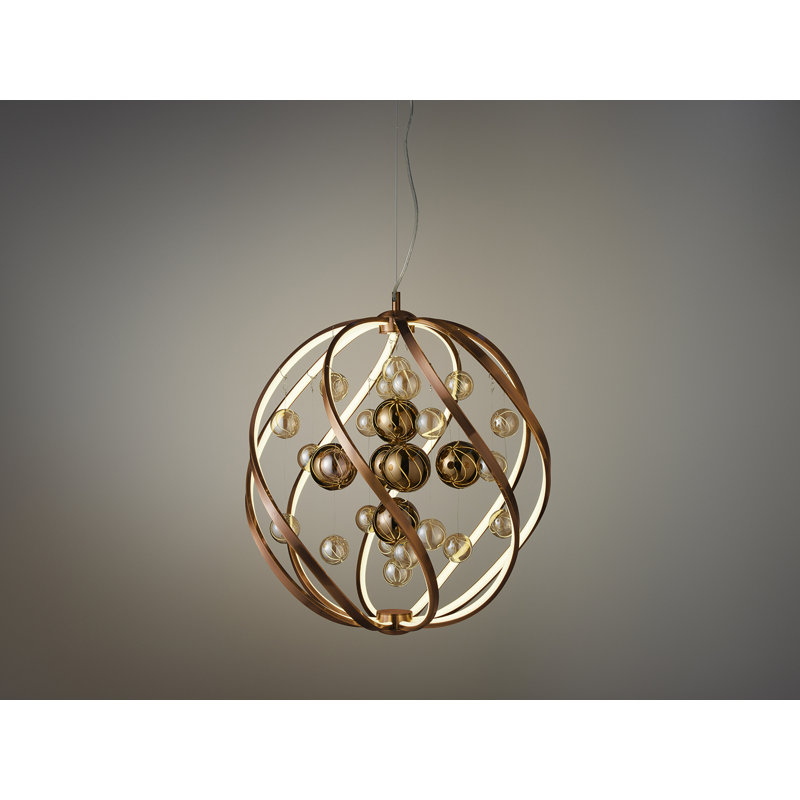 LED Semi Flush Mount, Copper