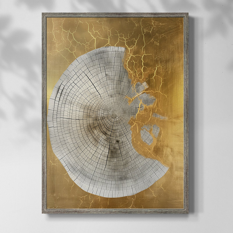 ABSTRACT Series CCXVII, reproduction encadrée - bois massif, H 15 po x l 12 po