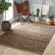 Striped Black/Natural Handwoven Jute Rug