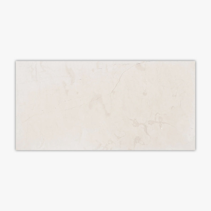 Aero 12'' W x 24'' L Marble Singular Tile, Aero Cream Honed