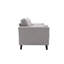 Causeuse en tissu tissé gris clair de 57 po Damian-122255466