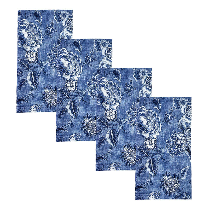  Ensemble de 4 serviettes de table à motif chinois Chinois
