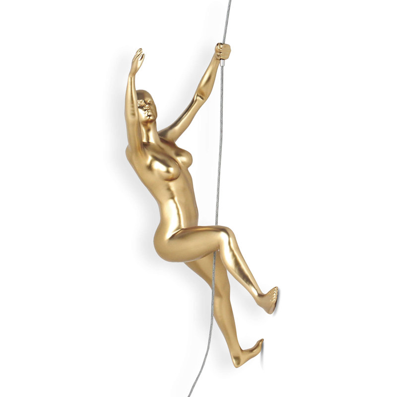 Modern People Wall Decor on Resin, Gold