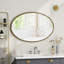 Miroir ovale rétro en fer avec cadre en fer