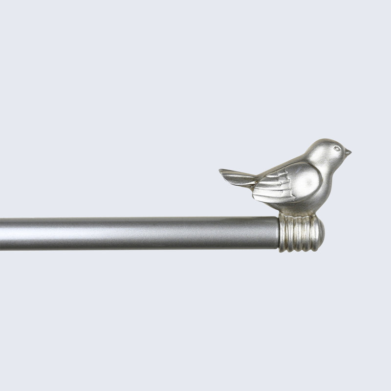Tringle à rideaux simple réglable Kolb, 28 po à 48 po, Étain