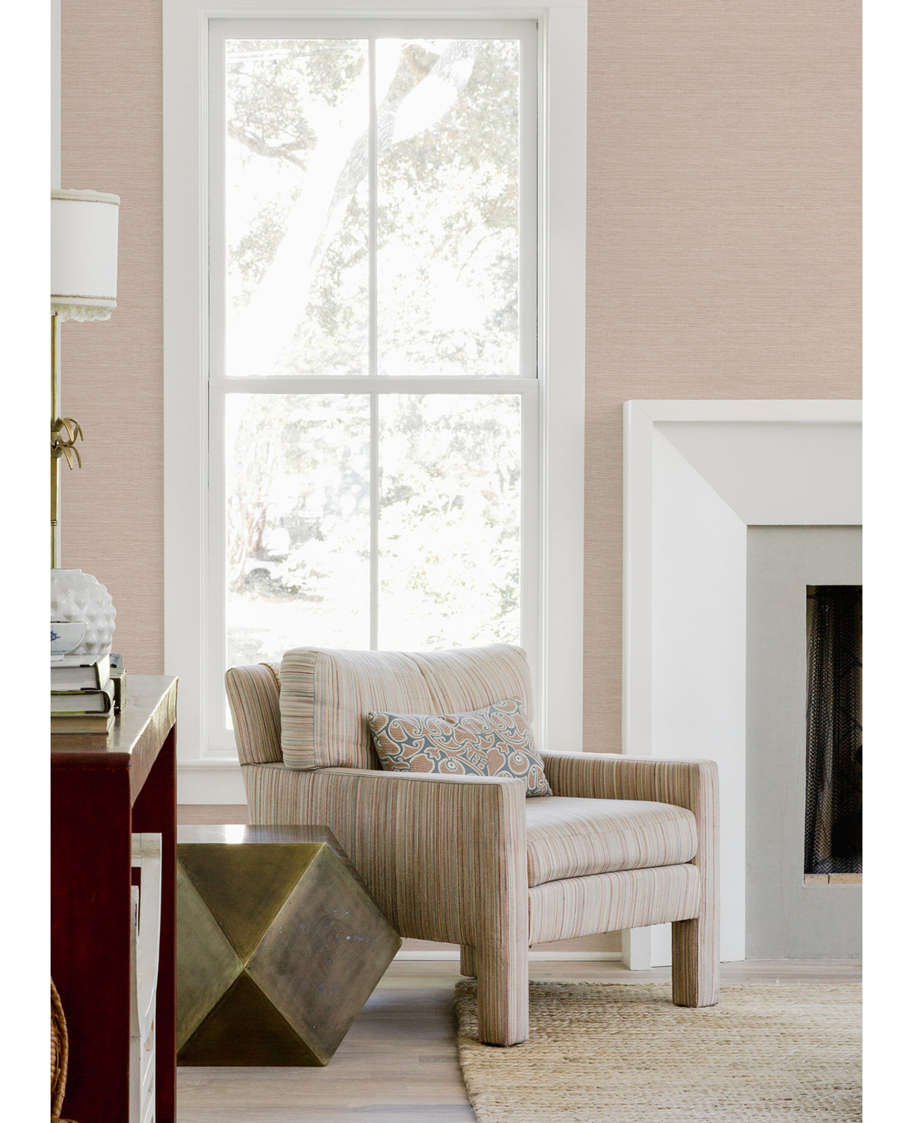 Agave Floral Wallpaper, Pink