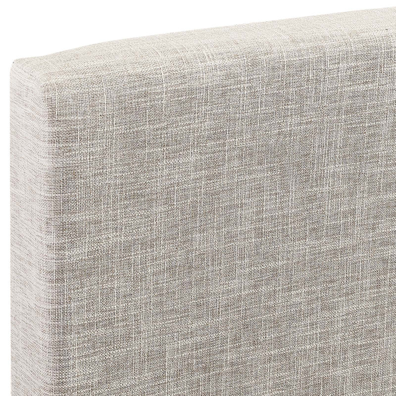 Taylor Upholstered Linen Fabric Headboard, Full/Queen, Beige Polyester Blend