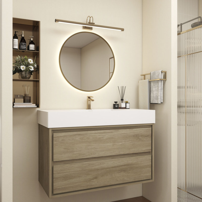 Base de meuble-lavabo Victoria seulement, Chêne blanc