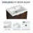 36 Inch Bathroom Wall Mounted Vanity, Soft Close Door, Walnut Finish Vanity With Resin Sink And Drawer,-1603544423