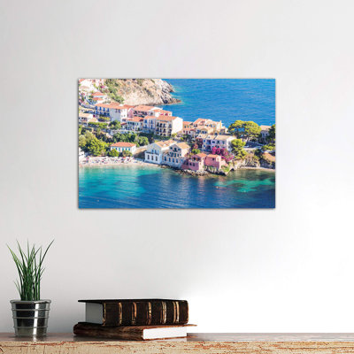 Town Of Assos In The Mediterranean Sea, Greece 1 Piece Wrapped Canvas Wall Art