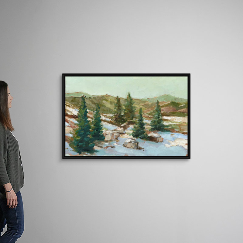«Spring Thaw I» par Ethan Harper - reproduction d'art sur toile, Cadre flottant noir, H 34 po x l 50 po x P 1,75 po