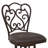Margie Swivel Counter or Bar Height Armless Upholstered Bar Stool with Footrest in Metal-48137996-22070094-22070096