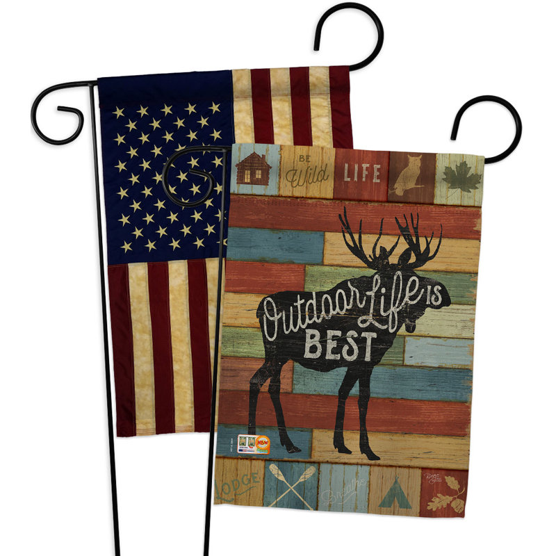 Drapeau de jardin extérieur en polyester 19 x 13 po Life is Is Best
