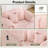 47.24" Corduroy Upholstered Sofa With Storage Ottoman-976076563