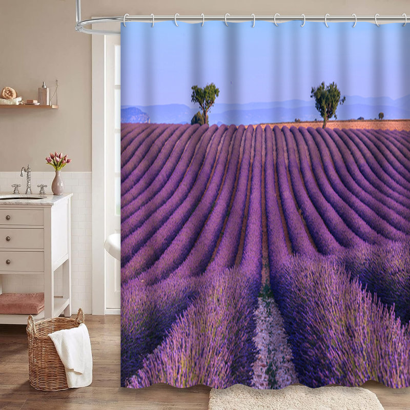 Rideau de douche avec 12 crochets France, L 72 po x l 72 po