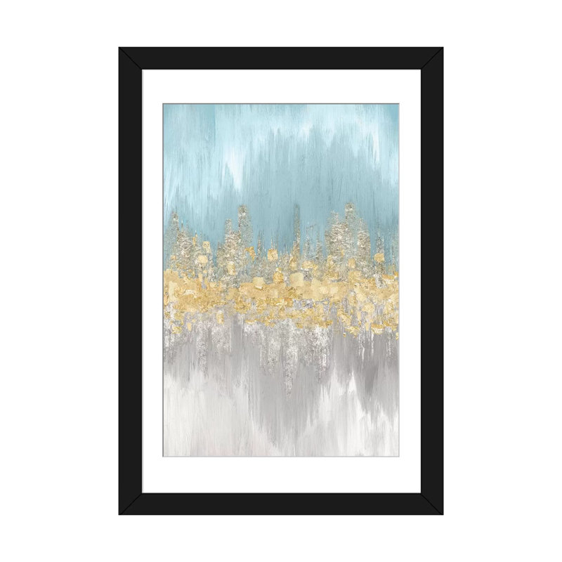 « neutral wave lengths ii », impression sur toile, H 24 po x l 16 po x P 1 po, Papier d'art encadré noir, Blanc