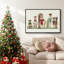 Llama Family Winter Sports, reproduction d'art sur toile encadrée-113860390-113860391
