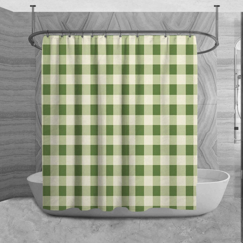 Rideau de douche Sarromo Gingham, H 73 po x l 70 po