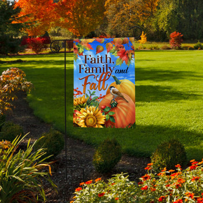 Faith Family And Fall Garden Flag