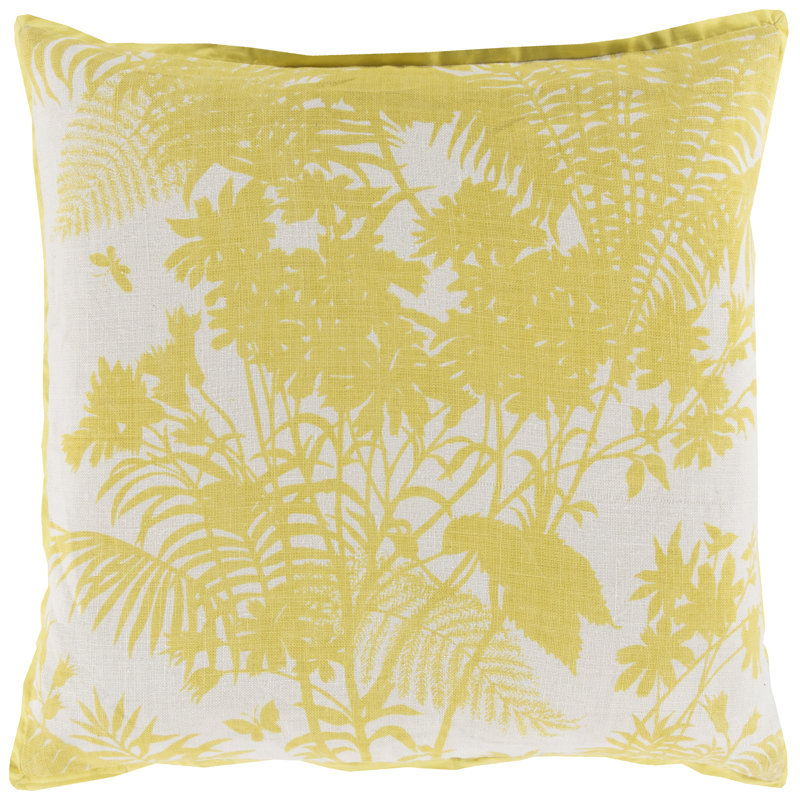  Linen Throw Pillow, Lemon, Down