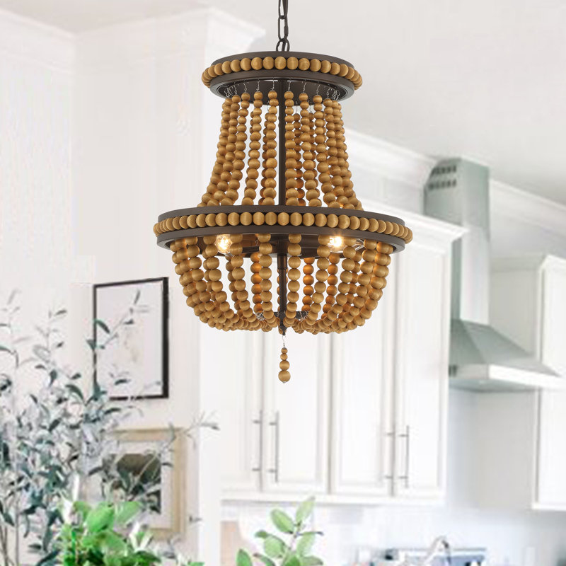 Lustre empire unique et remarquable à 3 lumières, Bronze huilé