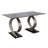 Glass Top Metal Base Dining Table