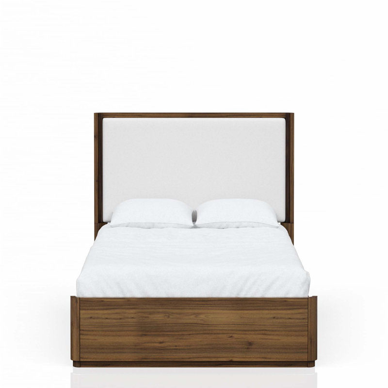 Queen Upholstered Bed In Walnut