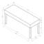 Banc de salle à manger rembourré gris clair 1pc