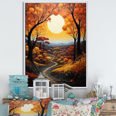 «Wattrelos Countryside Autumnal Canopy Patchwork I», reproduction d'art sur toile