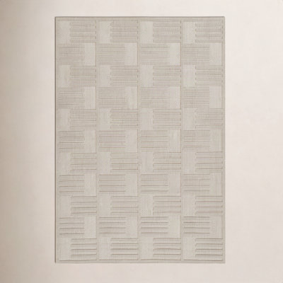 Trilby Beige Geometric Outdoor Rug
