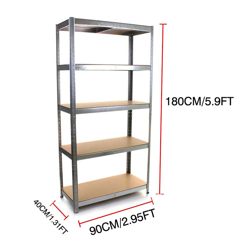 73cm W Steel Shelving Unit, Galvanised