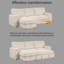Canapé-lit modulaire 96 po avec rembourrage caché et porte-gobelets et sacs de rangement latéraux 96 po | Lit simple escamotable, méridienne 59 po, accoudoirs carrés-1839152492