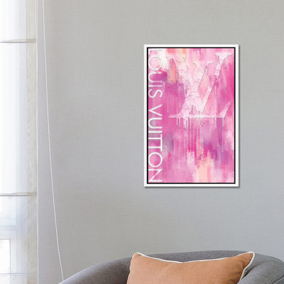 Fashion Drips LV Pinkly by Pomaikai Barron - Print on Canvas