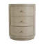 Table de bout ronde à 3 tiroirs en bois l 22 po Celine, taupe antique-129414682