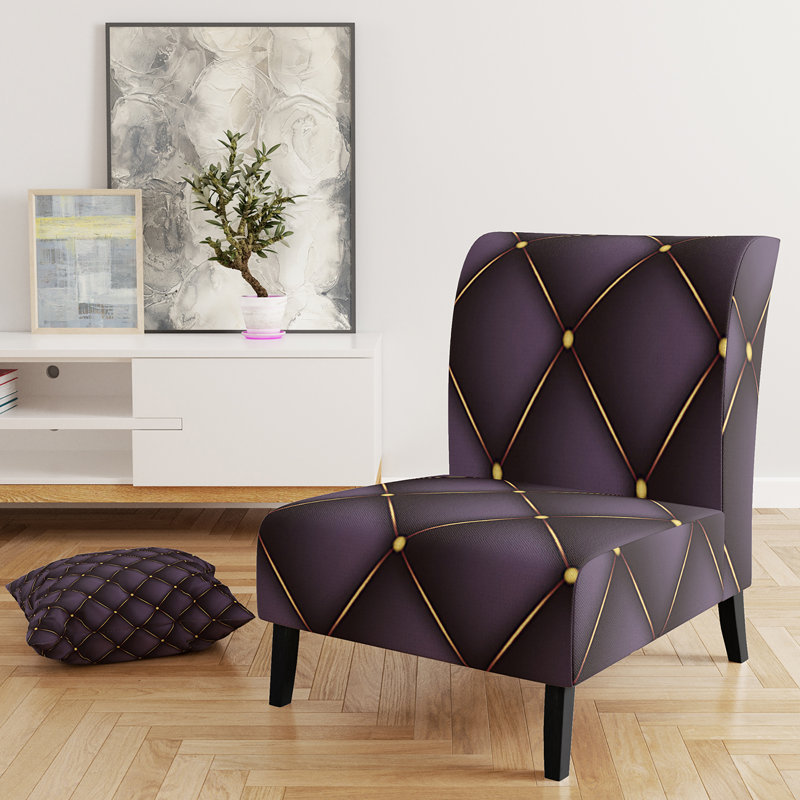 Motif matelassé - Fauteuil de chambre rembourré Mid-Century