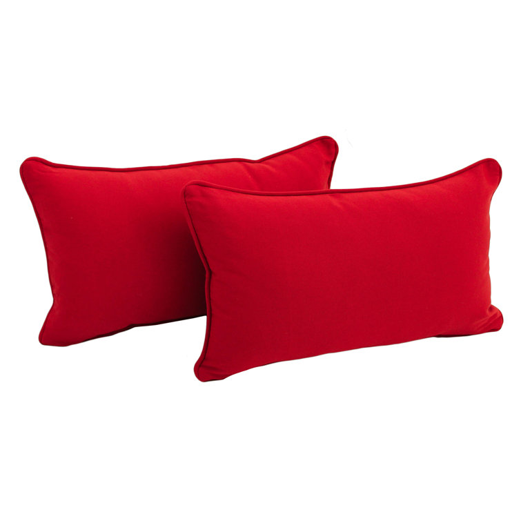 Cotton Blend Reversible Throw Pillow
