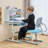 Kids Study Chair and Desk with Bookshelf & Drawer Height Adjustable -255274559