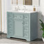 Meuble-lavabo simple 36 po avec plateau en céramique Revollo-626316054