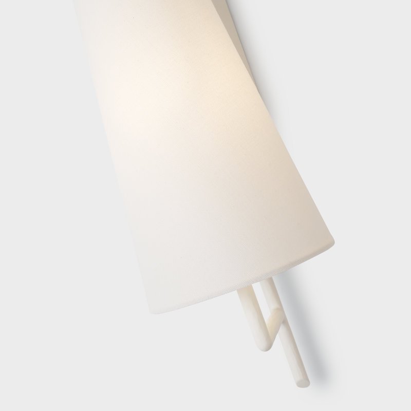 Ashton 1 - Light Armed Sconce, Plaster White