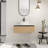 30" Ceramic Sink Bathroom Vanity - Wall Mounted, Soft-Close Drawer-1733724920-1733724921