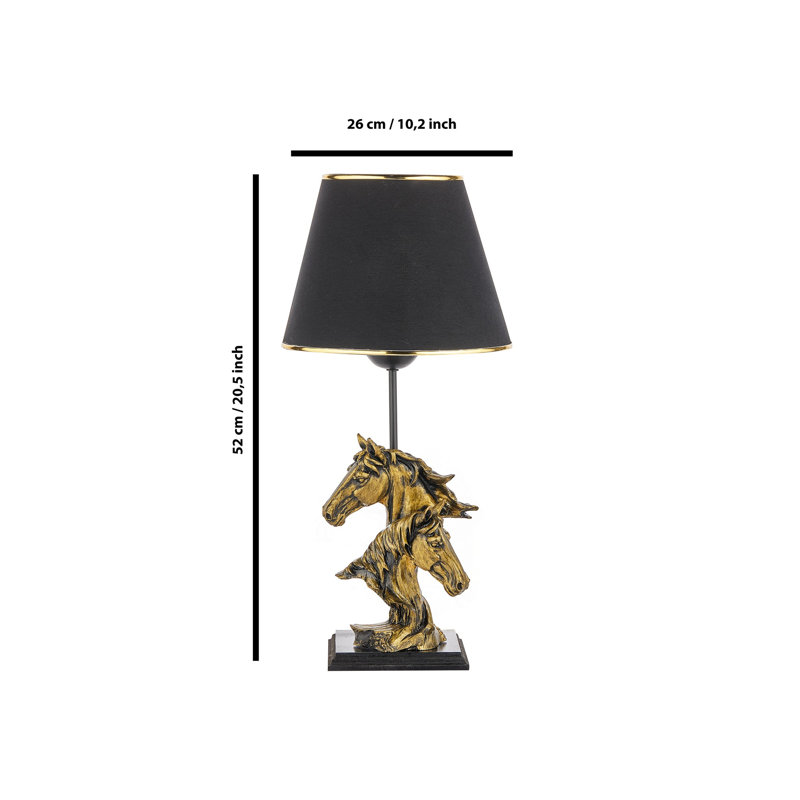 Lampe de table Darabont, Or, Noir