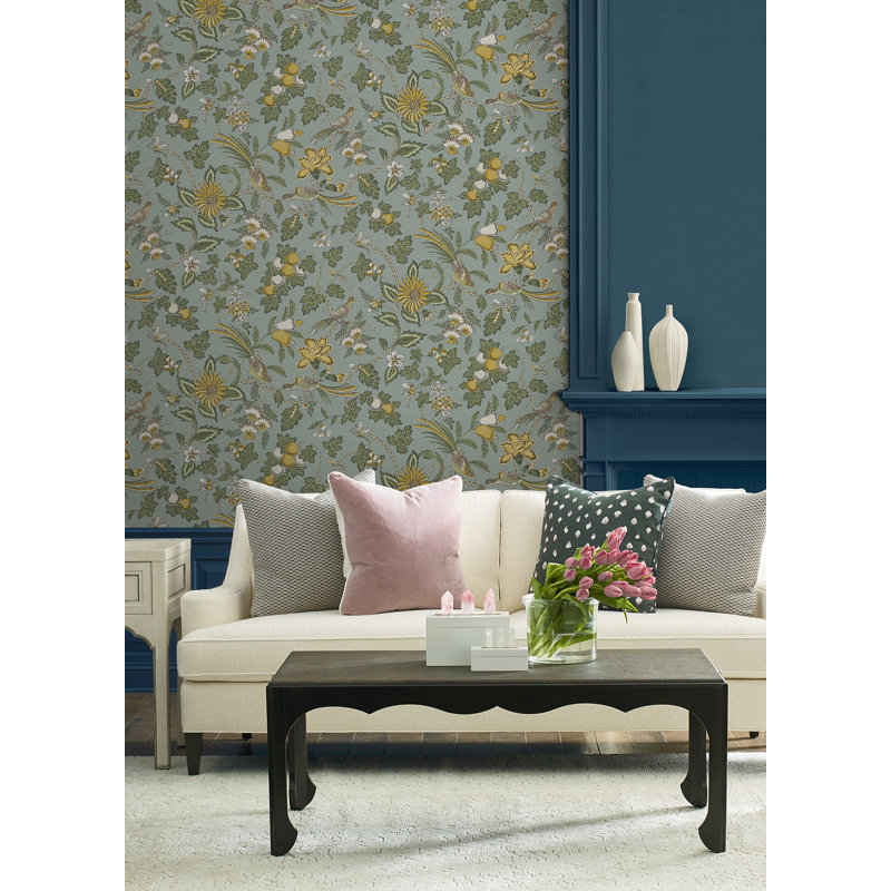 Papier peint bleu clair Parterre