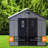 Spacious Sheds with Storage, 8x6 Resin Steel Modern Backyard Shed-137329458