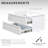 VIVO White Dual Level Pull Out Under Desk Storage Drawer Set without Shell