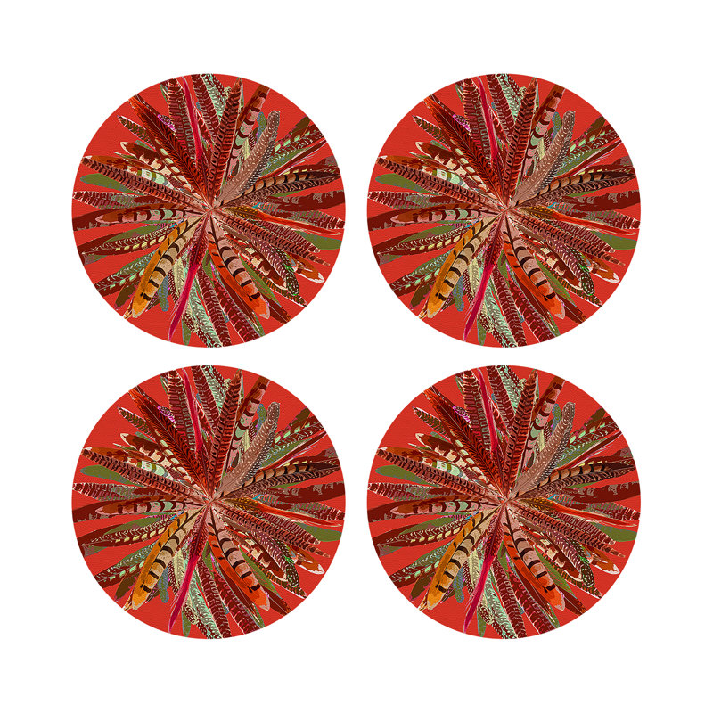 Napperon Pheasant Feathers, Citrouille