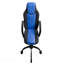 Fauteuil de jeu bleu et noir en similicuir, roulettes, accoudoirs rembourrés moelleux, style moderne et confortable