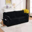 Canapé-lit convertible de 73 po, lit escamotable, canapé 3 en 1 avec poche latérale et ports USB, canapé en velours côtelé moderne pour le salon, petit espace, appartement, chambre à coucher, noir-149195871