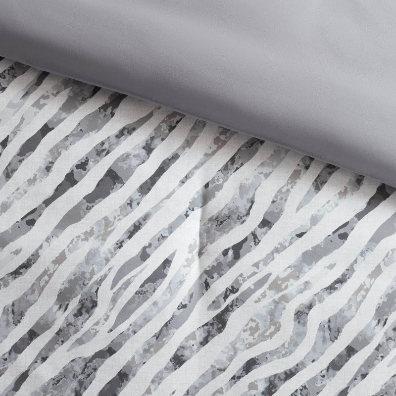 Ensemble d'édredon doux et confortable avec ensemble de draps, King Duvet Cover + 6 Additional Pieces, Grey